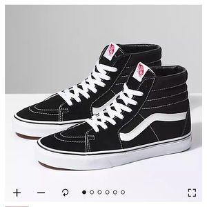 Like New Black High Top Vans Old School Trendy Sneakers